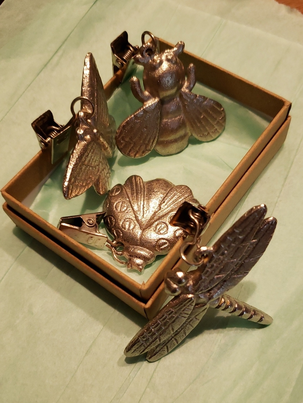 Silver Insect Clip-On Table Cloth Weights 4